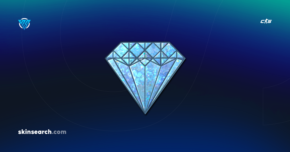 Blue Gem (Glitter) | Sticker - SkinSearch